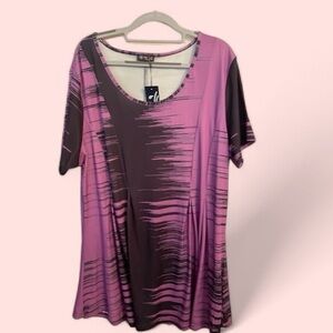 Lily By Firmiama Purple Top Size 2X
